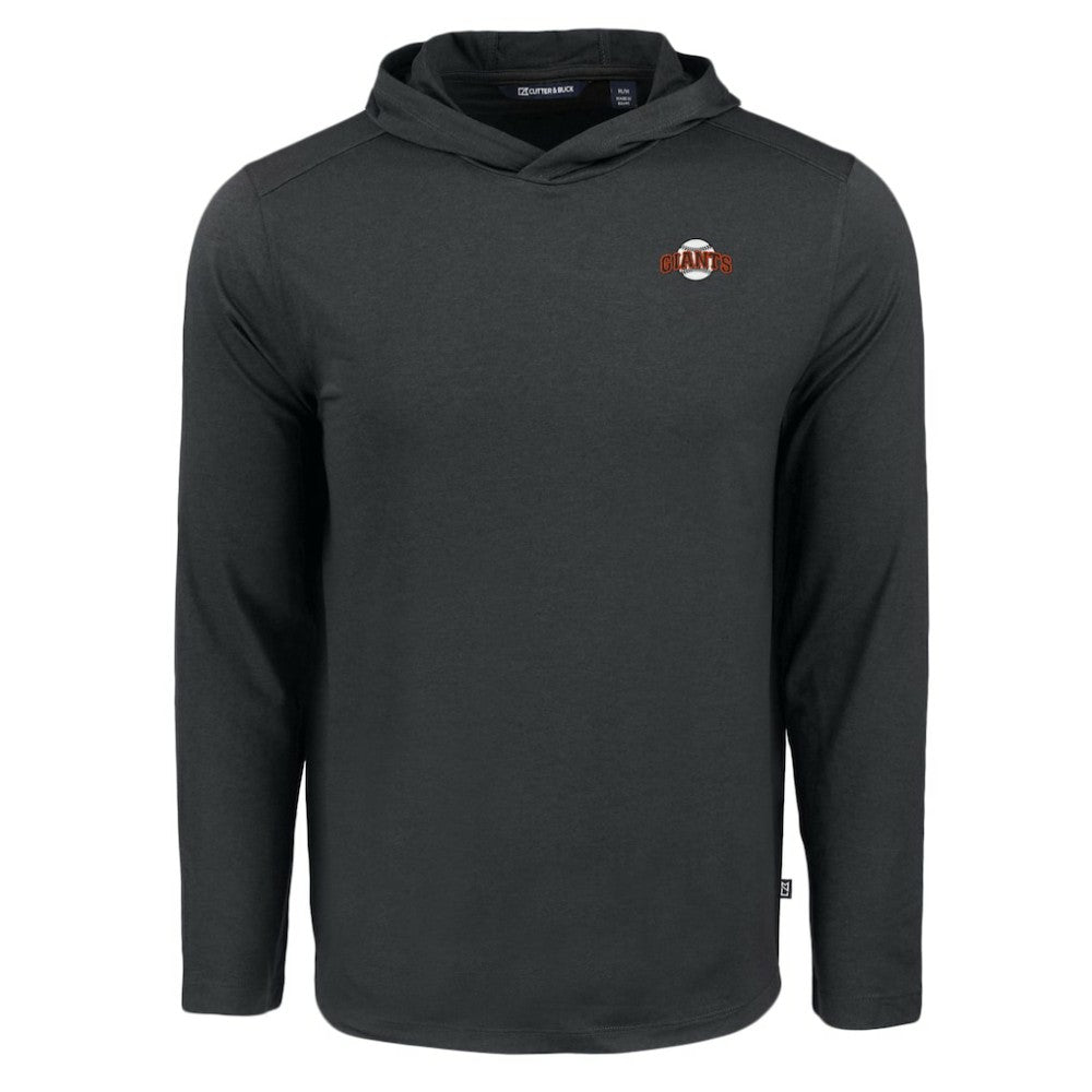San Francisco Giants Cutter & Buck Coastline Epic Comfort Recycled Eco Hoodie Long Sleeve T-Shirt - Black