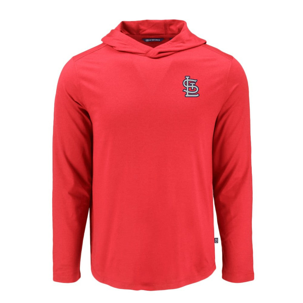 St. Louis Cardinals Cutter & Buck Coastline Epic Comfort Recycled Eco Hoodie Long Sleeve T-Shirt - Red