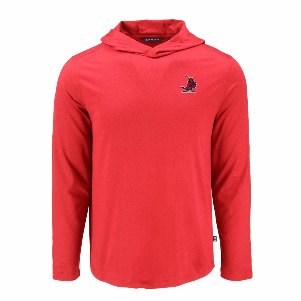 St. Louis Cardinals Cutter & Buck Coastline Epic Comfort Recycled Eco Hoodie Long Sleeve T-Shirt - Red