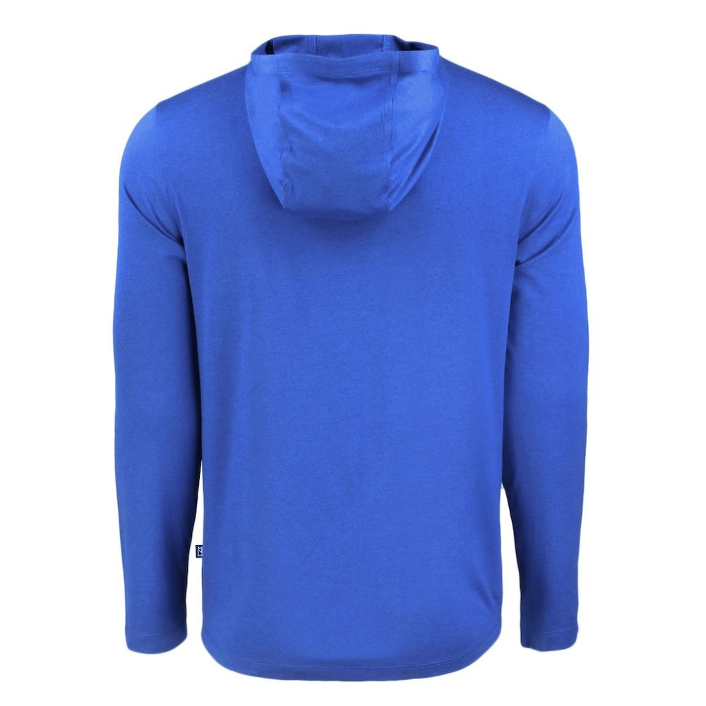 Texas Rangers Cutter & Buck Coastline Epic Comfort Recycled Eco Hoodie Long Sleeve T-Shirt - Royal