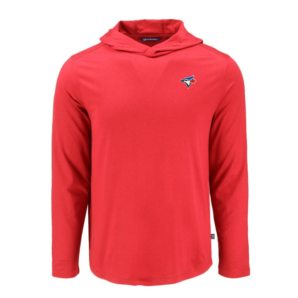 Toronto Blue Jays Cutter & Buck Coastline Epic Comfort Recycled Eco Hoodie Long Sleeve T-Shirt - Red