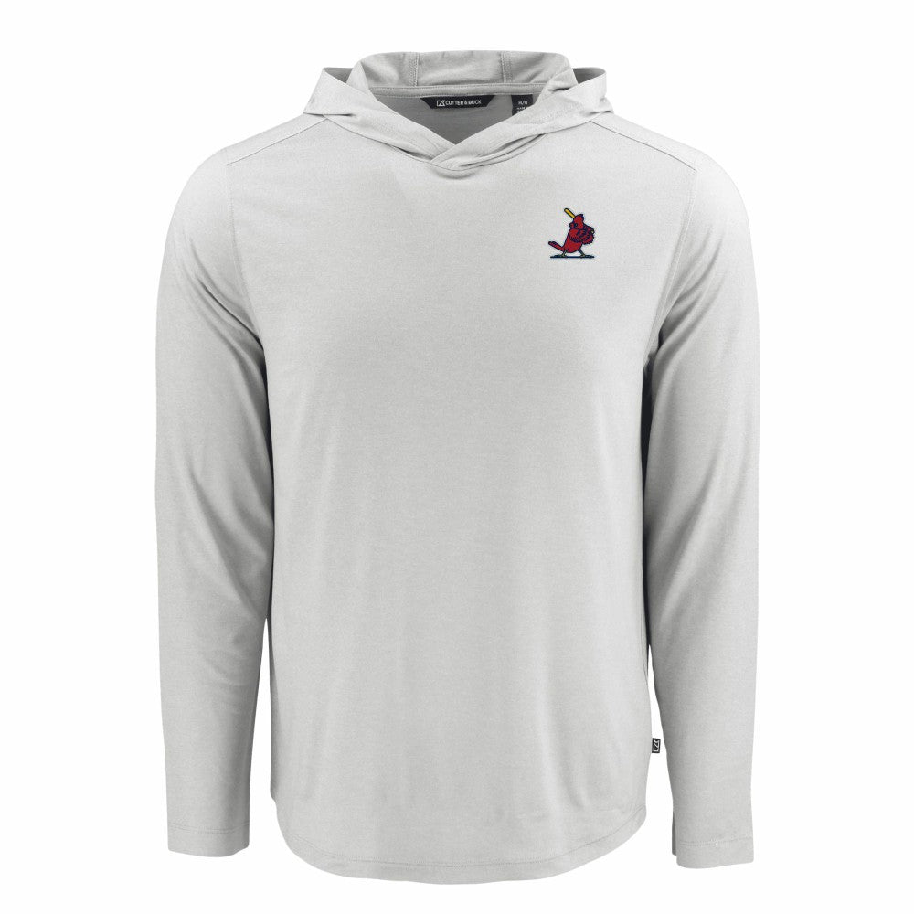St. Louis Cardinals Cutter & Buck Coastline Epic Comfort Recycled Eco Hoodie Long Sleeve T-Shirt - Gray