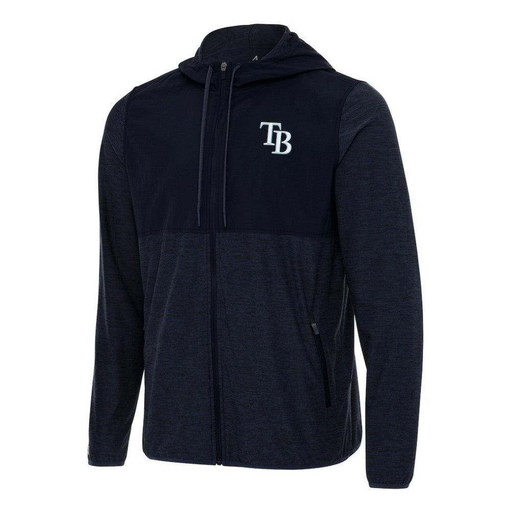 Tampa Bay Rays Antigua Sway Full-Zip Hoodie - Navy