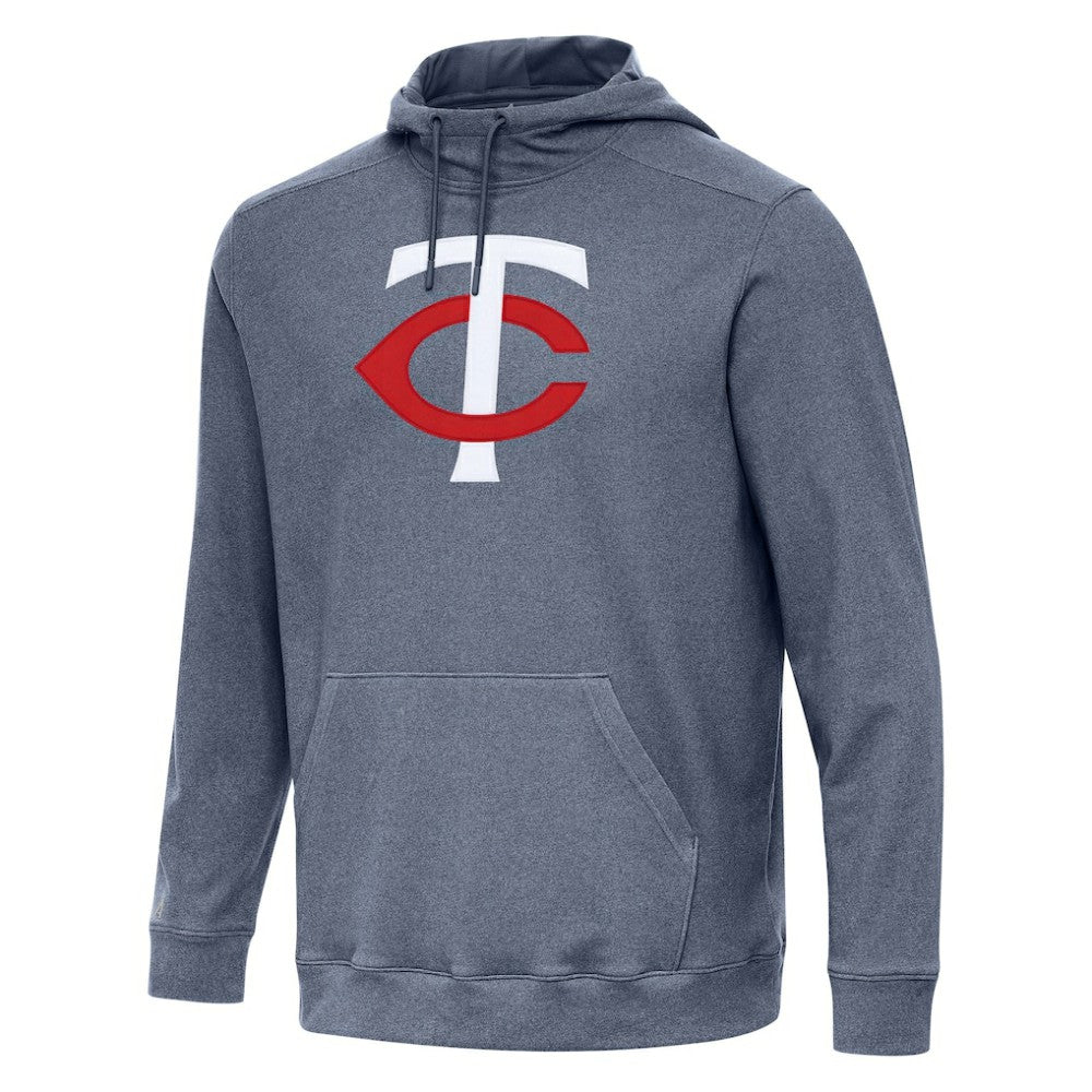 Minnesota Twins Antigua Cloud Pullover Hoodie - Heather Navy