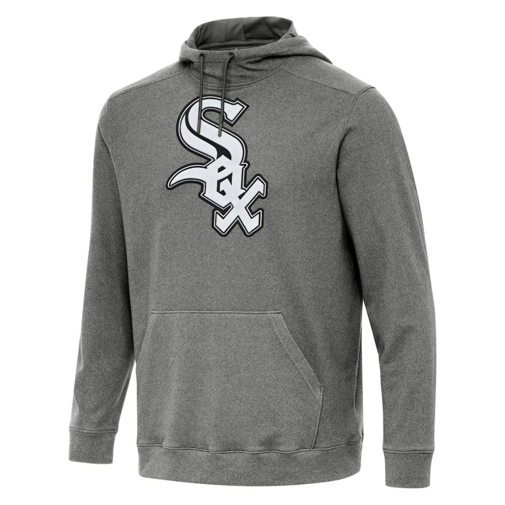 Chicago White Sox Antigua Cloud Pullover Hoodie - Heather Black