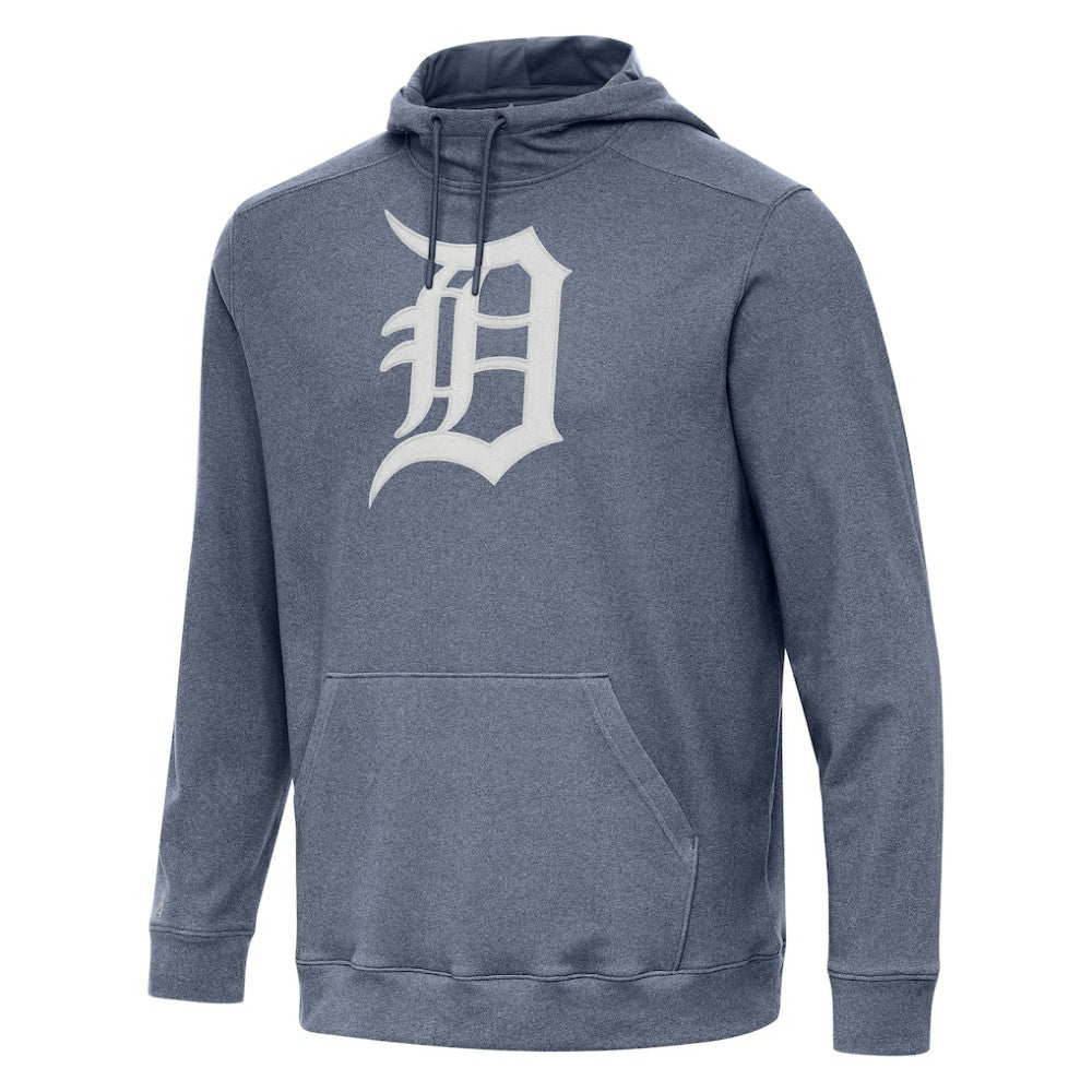 Detroit Tigers Antigua Cloud Pullover Hoodie - Heather Navy