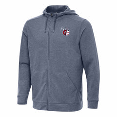 Cleveland Guardians Antigua Effortless Full-Zip Hooded Jacket - Heather Navy