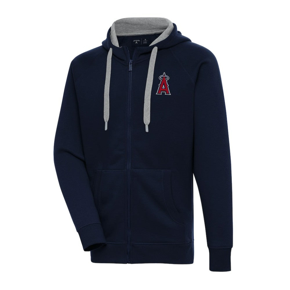 Los Angeles Angels Antigua Big & Tall Victory Full-Zip Hoodie Jacket - Navy