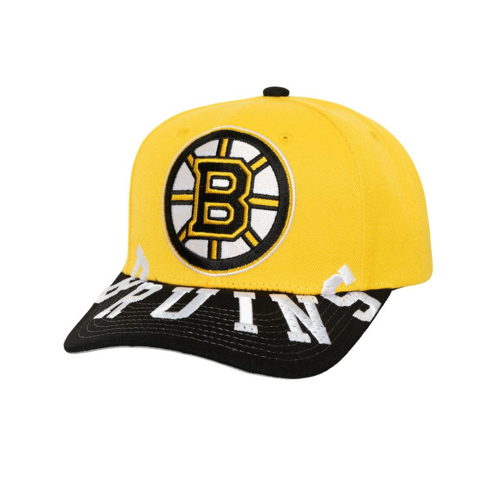 Boston Bruins Mitchell & Ness Underarch Two-Tone Pro Crown Snapback Hat