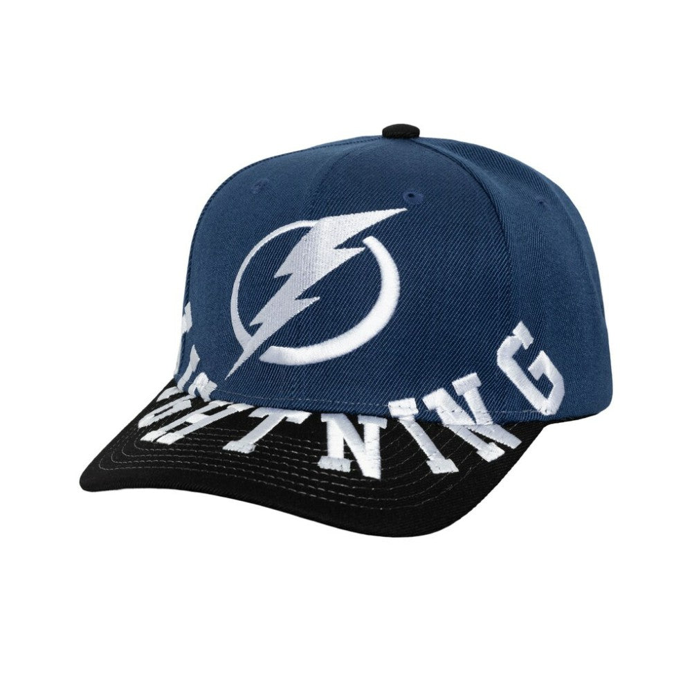 Tampa Bay Lightning Mitchell & Ness Underarch Two-Tone Pro Crown Snapback Hat