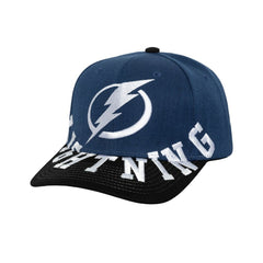 Tampa Bay Lightning Mitchell & Ness Underarch Two-Tone Pro Crown Snapback Hat