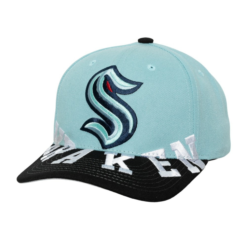 Seattle Kraken Mitchell & Ness Underarch Two-Tone Pro Crown Snapback Hat