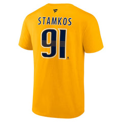 Steven Stamkos Nashville Predators Fanatics Authentic Stack Name & Number T-Shirt
