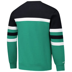 Boston Celtics Hardwood Classics Vintage Logo Head Coach Pullover Sweatshirt - Kelly Green/Black | Mitchell & Ness sale