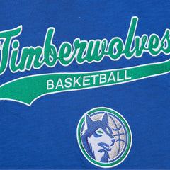 Minnesota Timberwolves Hardwood Classics Felt Applique Slub T-Shirt - Blue | Mitchell & Ness cheap