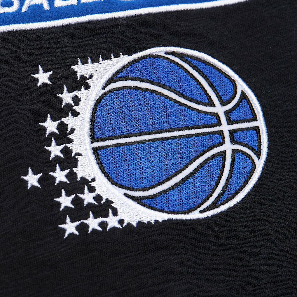 Orlando Magic Hardwood Classics Felt Applique Slub T-Shirt - Black | Mitchell & Ness online