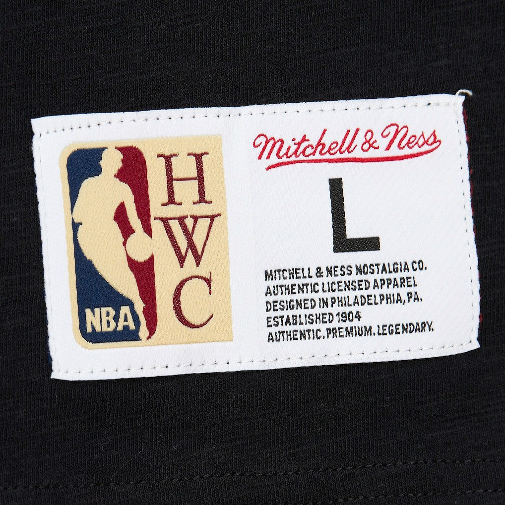 Boston Celtics Hardwood Classics Felt Applique Slub T-Shirt - Black | Mitchell & Ness on sale