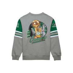 Boston Celtics Hardwood Classics All Over 4.0 Pullover Sweatshirt - Heather Gray | Mitchell & Ness on sale