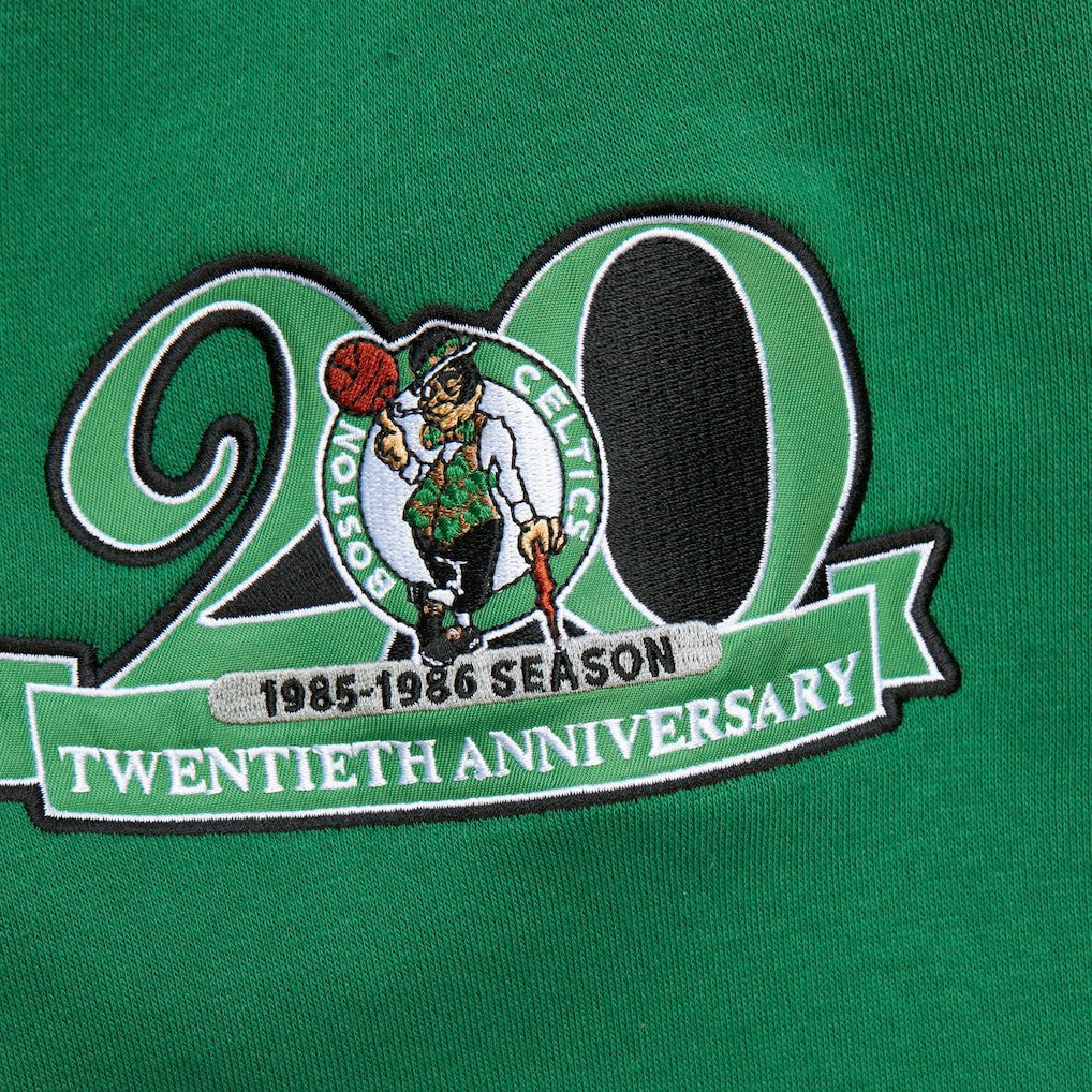 Boston Celtics Hardwood Classics All Over 4.0 Pullover Sweatshirt - Heather Gray | Mitchell & Ness on sale