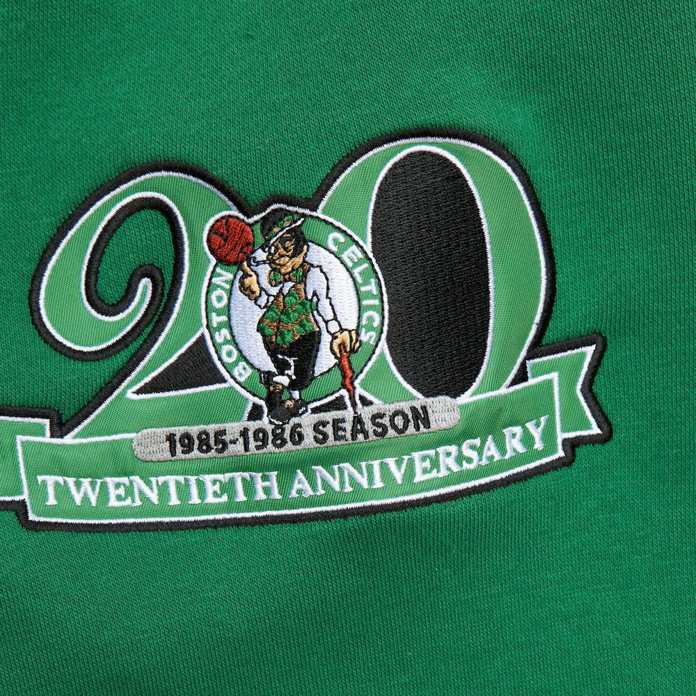 Boston Celtics Hardwood Classics All Over 4.0 Pullover Sweatshirt - Heather Gray | Mitchell & Ness on sale