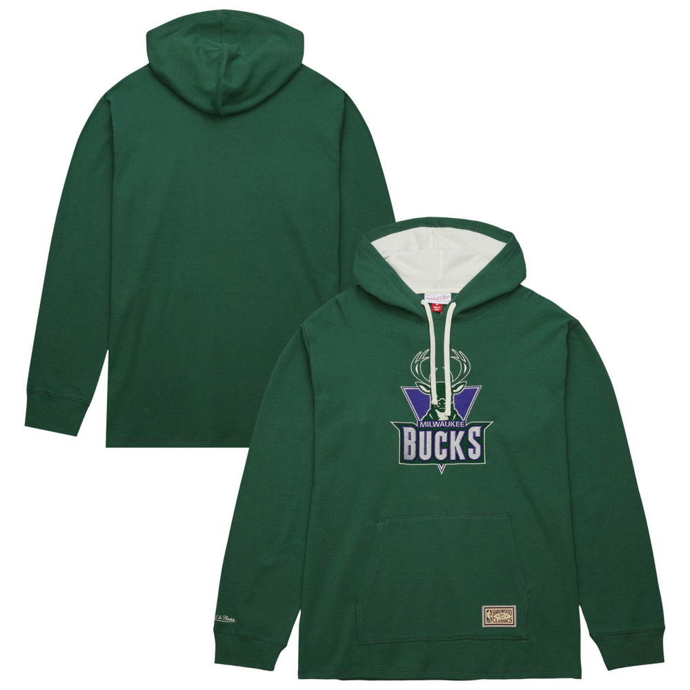 Milwaukee Bucks Hardwood Classics Lightweight Thermal Pullover Hoodie - Green | Mitchell & Ness outlet