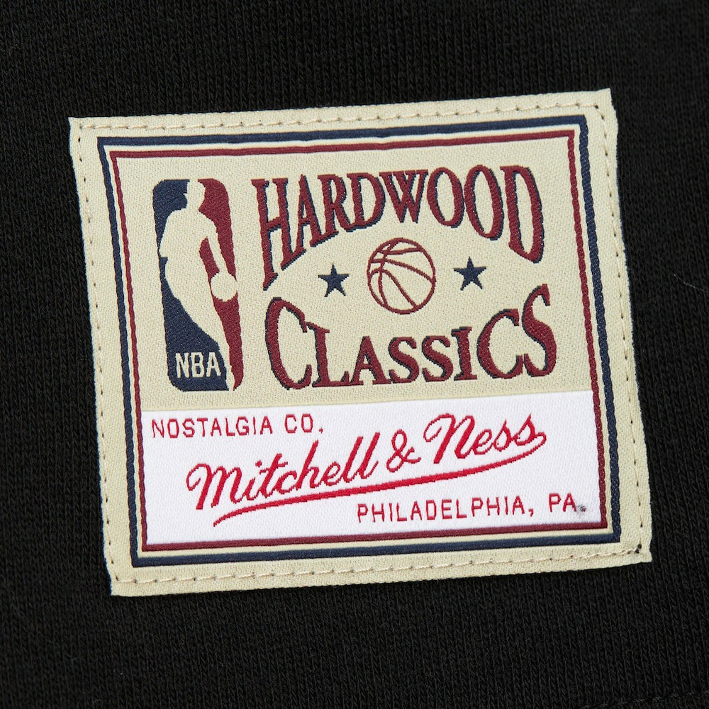Golden State Warriors Women's Hardwood Classics Cropped Pullover Hoodie sale - Black | Mitchell & Ness online
