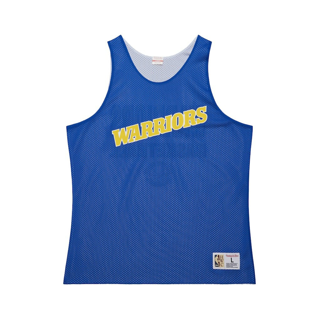 Golden State Warriors Hardwood Classics Reversible Mesh Practice Jersey sale - Royal/White | Mitchell & Ness cheap