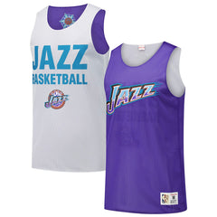 Utah Jazz Hardwood Classics Reversible Mesh Practice Jersey - Purple | Mitchell & Ness for sale