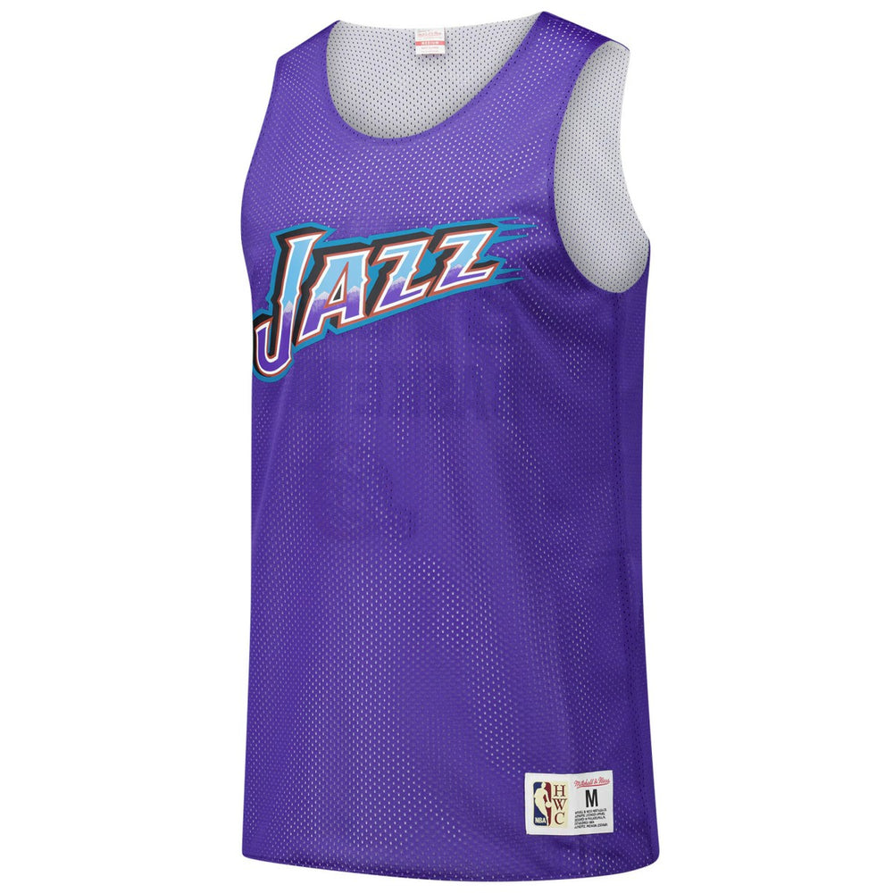 Utah Jazz Hardwood Classics Reversible Mesh Practice Jersey - Purple | Mitchell & Ness for sale