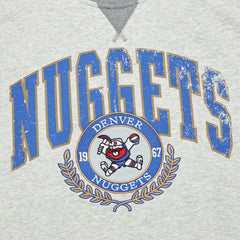Denver Nuggets Vintage Logo Pullover Sweatshirt sale - Heather Gray | Mitchell & Ness cheap