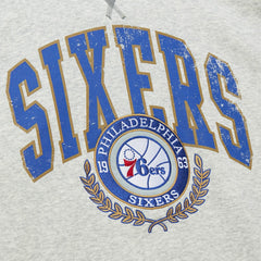 Philadelphia 76ers Vintage Logo Pullover Sweatshirt - Heather Gray | Mitchell & Ness outlet