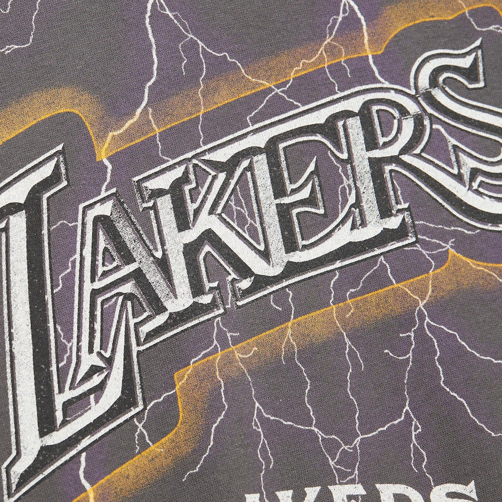 Los Angeles Lakers Women's Hardwood Classics Lightweight Pullover Sweatshirt - Charcoal | Mitchell & Ness online