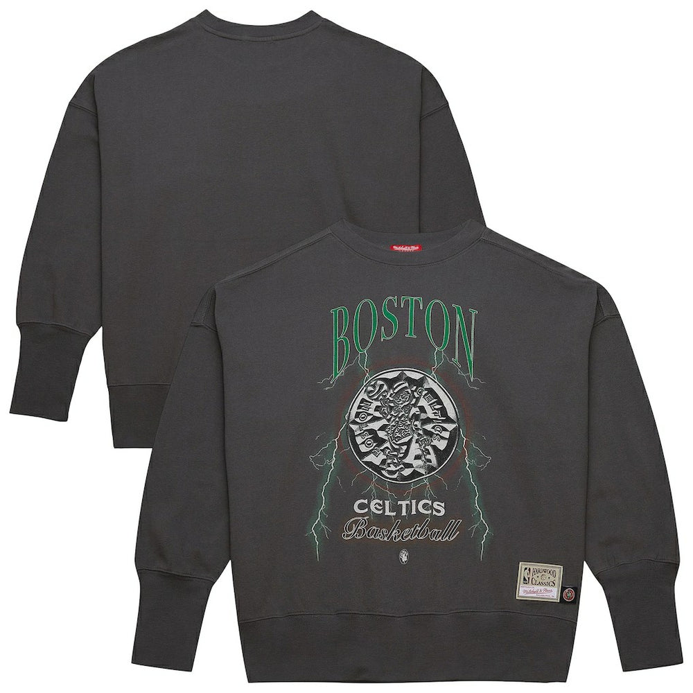 Boston Celtics Women's Hardwood Classics Lightweight Pullover Sweatshirt - Charcoal | Mitchell & Ness discount