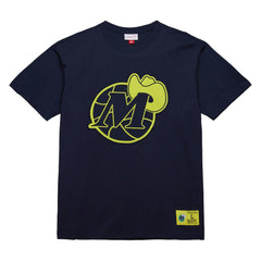 Dallas Mavericks Hardwood Classics Neon Nights Premium T-Shirt sale - Navy | Mitchell & Ness sale