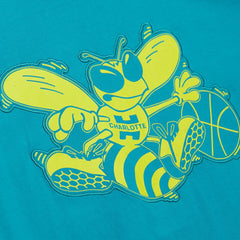 Charlotte Hornets Hardwood Classics Neon Nights Premium T-Shirt - Teal | Mitchell & Ness online