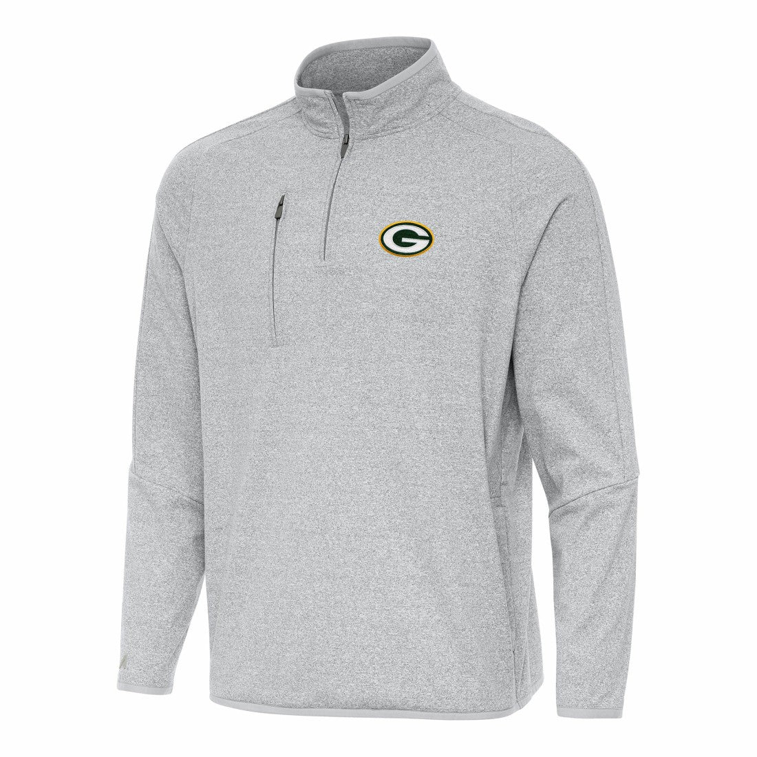 NFL Green Bay Packers Antigua Certain Tri-Blend Quarter-Zip Top