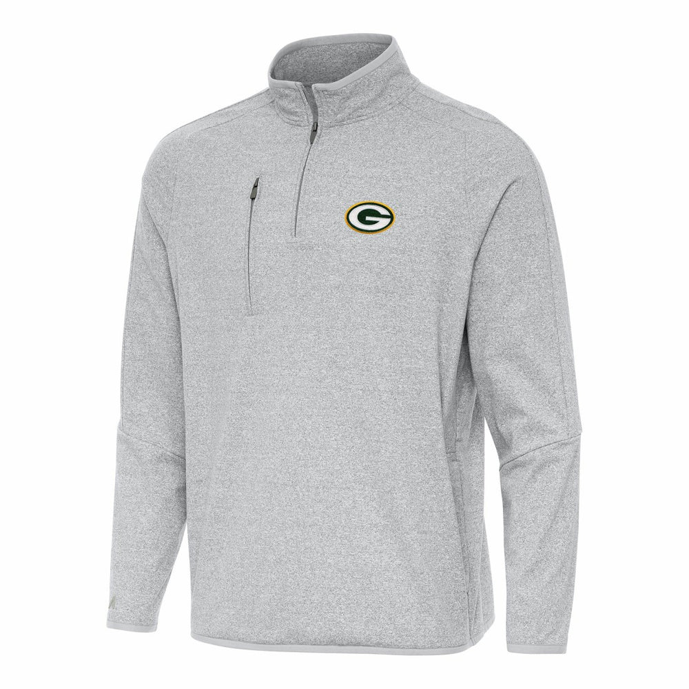 NFL Green Bay Packers Antigua Certain Tri-Blend Quarter-Zip Top