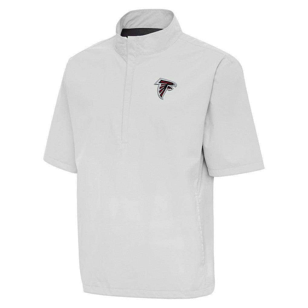 NFL Atlanta Falcons Antigua Brisk Short Sleeve Quarter-Zip Windshirt