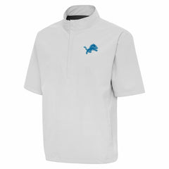 NFL Detroit Lions Antigua Brisk Short Sleeve Quarter-Zip Windshirt