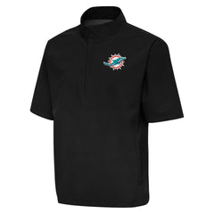 NFL Miami Dolphins Antigua Brisk Short Sleeve Quarter-Zip Windshirt
