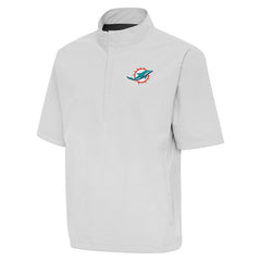 NFL Miami Dolphins Antigua Brisk Short Sleeve Quarter-Zip Windshirt