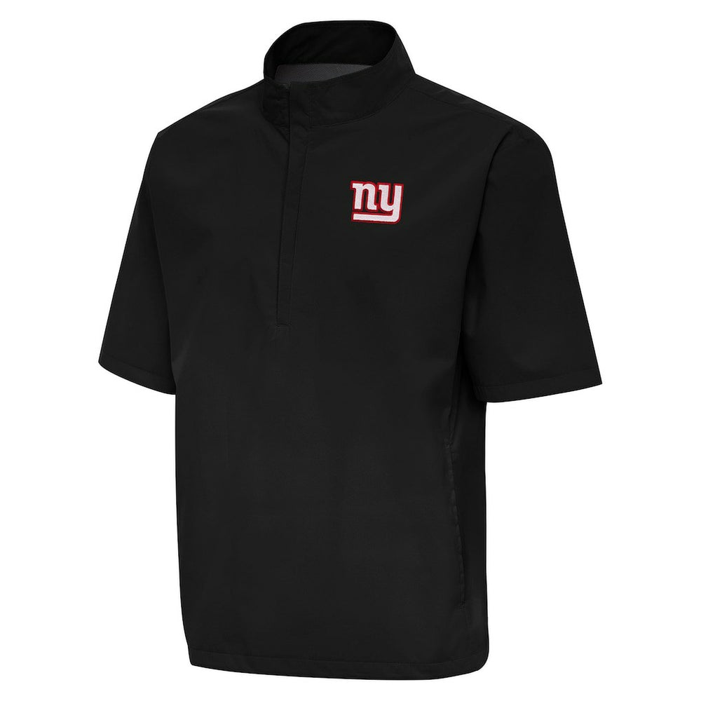 NFL New York Giants Antigua Brisk Short Sleeve Quarter-Zip Windshirt