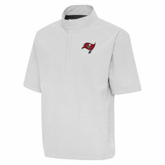 NFL Tampa Bay Buccaneers Antigua Brisk Short Sleeve Quarter-Zip Windshirt