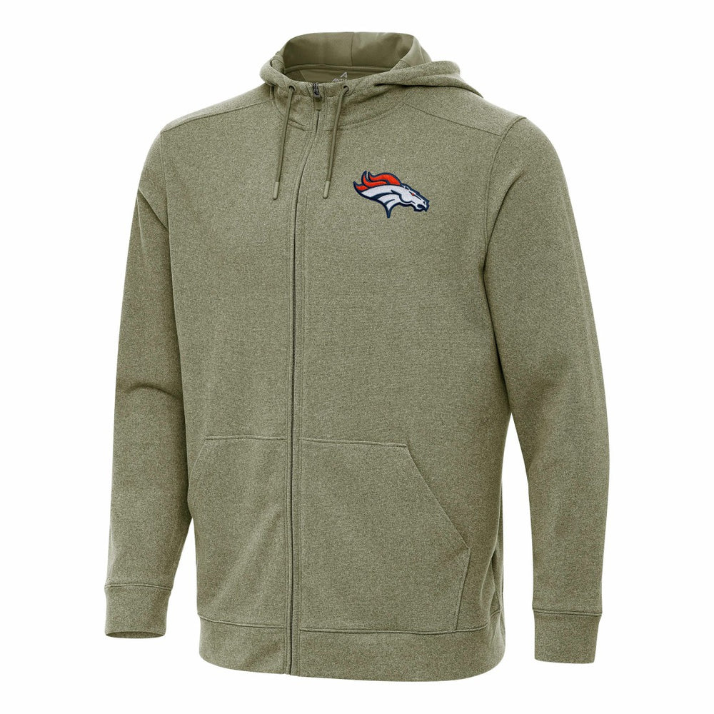 NFL Denver Broncos Antigua Effortless Full-Zip Hoodie