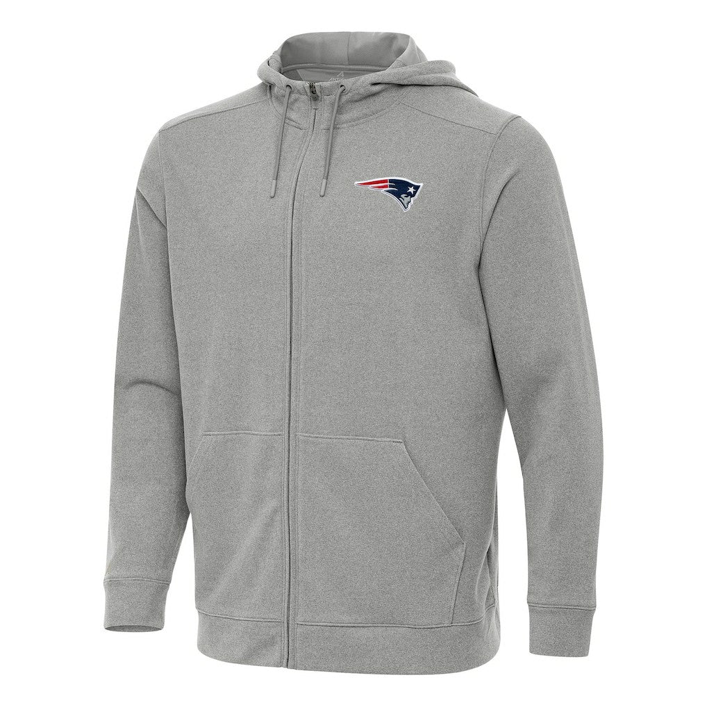 NFL New England Patriots Antigua Effortless Full-Zip Hoodie