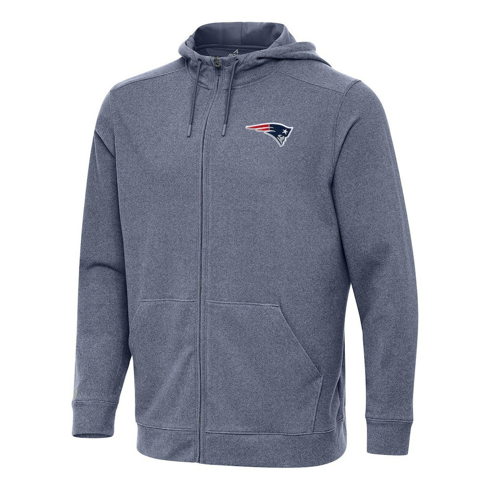 NFL New England Patriots Antigua Effortless Full-Zip Hoodie