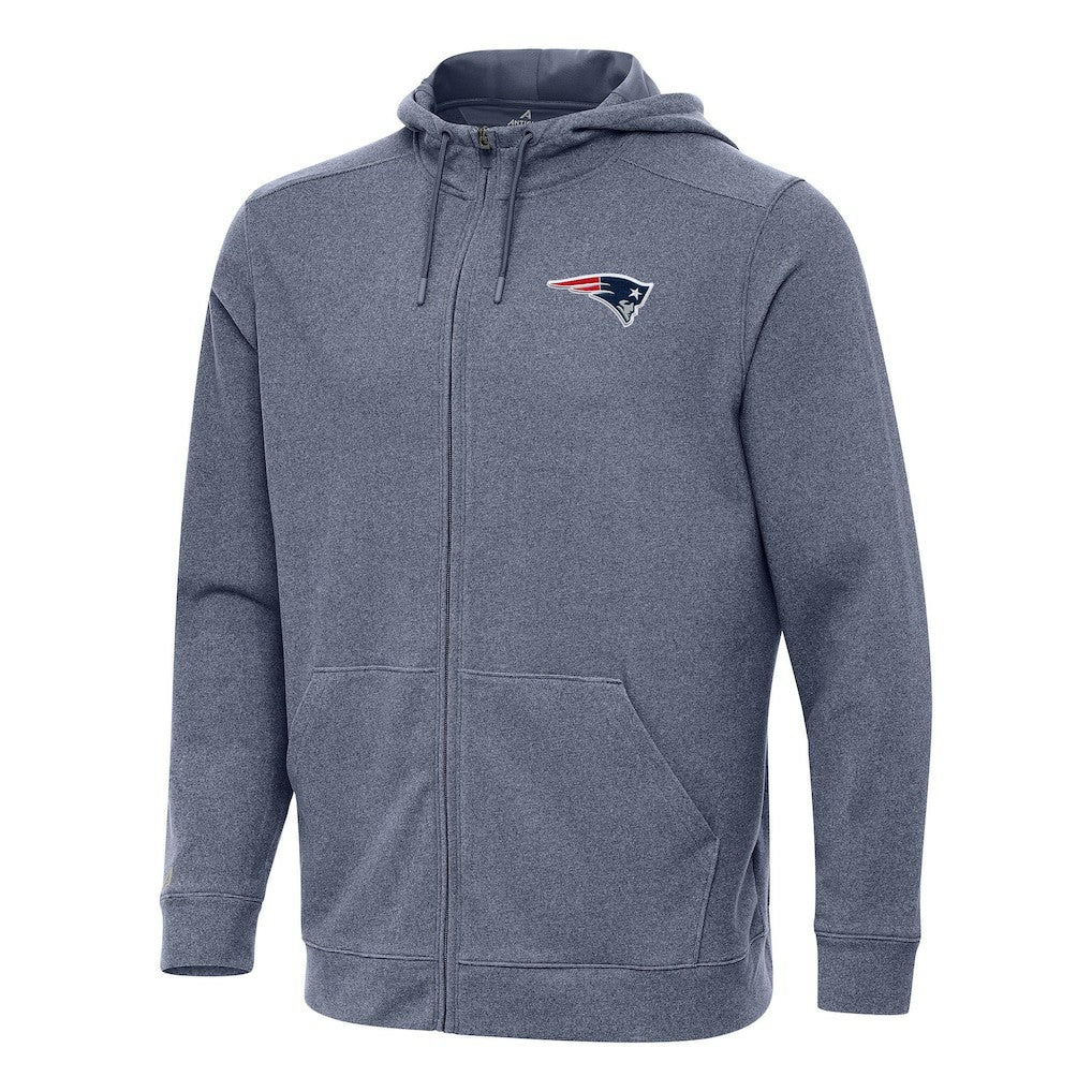 NFL New England Patriots Antigua Effortless Full-Zip Hoodie