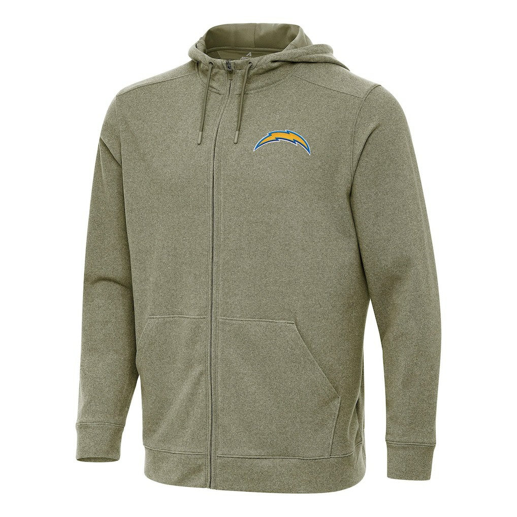 NFL Los Angeles Chargers Antigua Effortless Full-Zip Hoodie