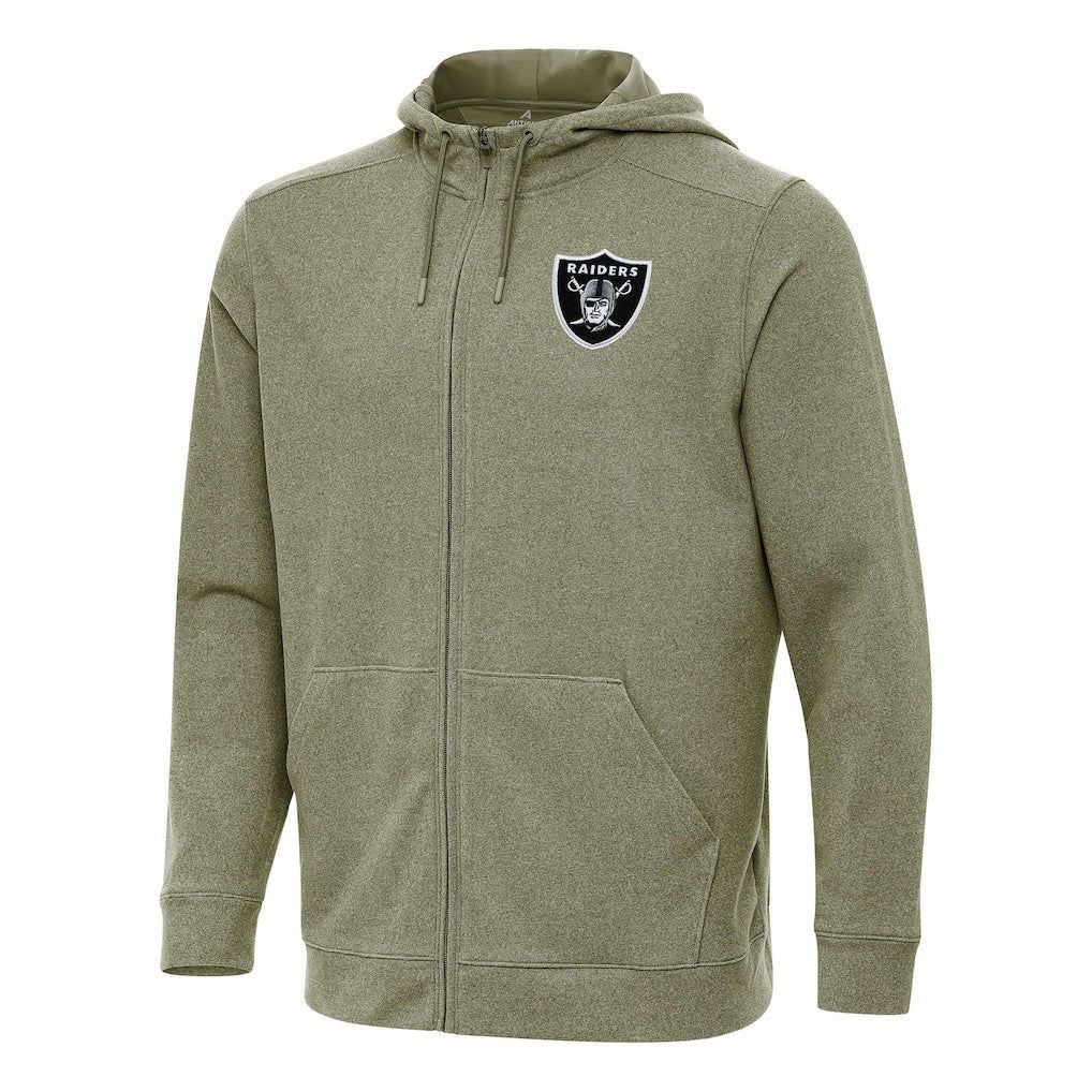 NFL Las Vegas Raiders Antigua Effortless Full-Zip Hoodie