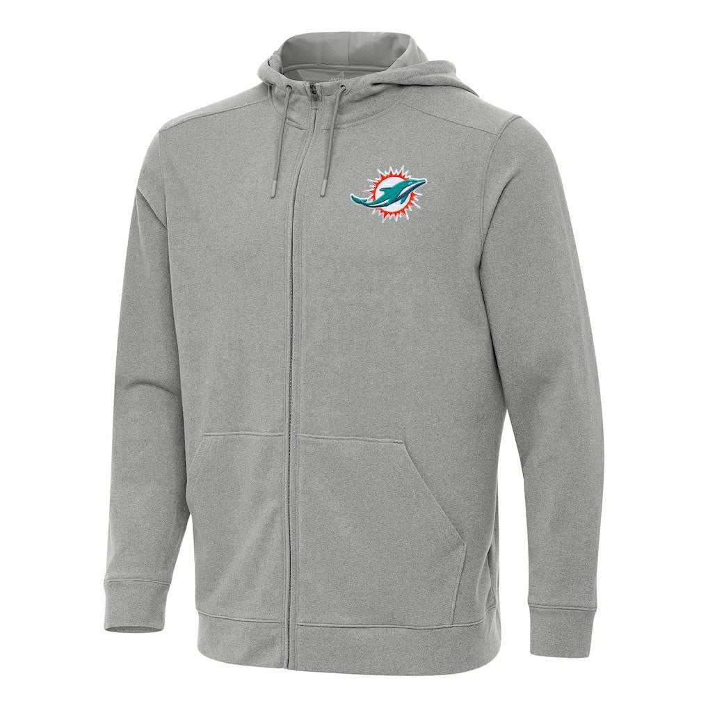 NFL Miami Dolphins Antigua Effortless Full-Zip Hoodie